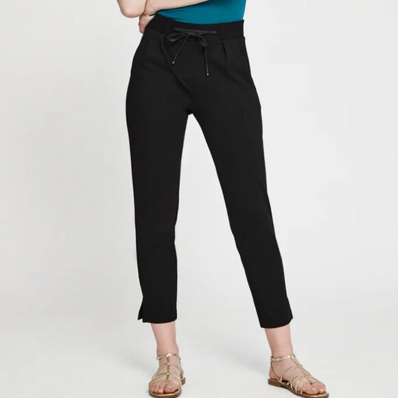 EUC Women's BETABRAND Soho Jogger Slim Crop Pants #W1650-BK | Size Large - Picture 1 of 8